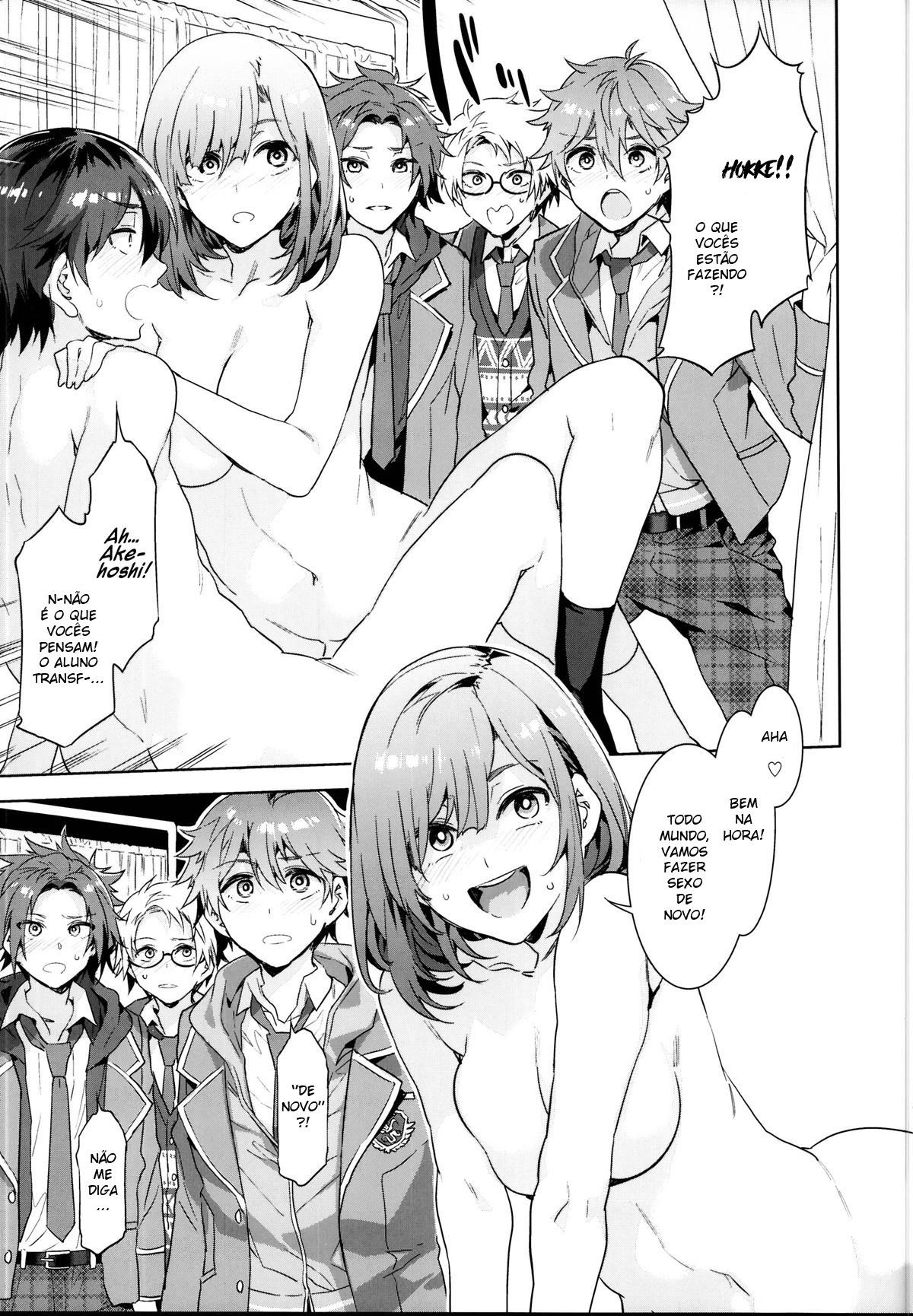 É Verdade Que Aquela Estudante Transferida Está Devorando os Idols Principais da Academia Yumenosaki!
