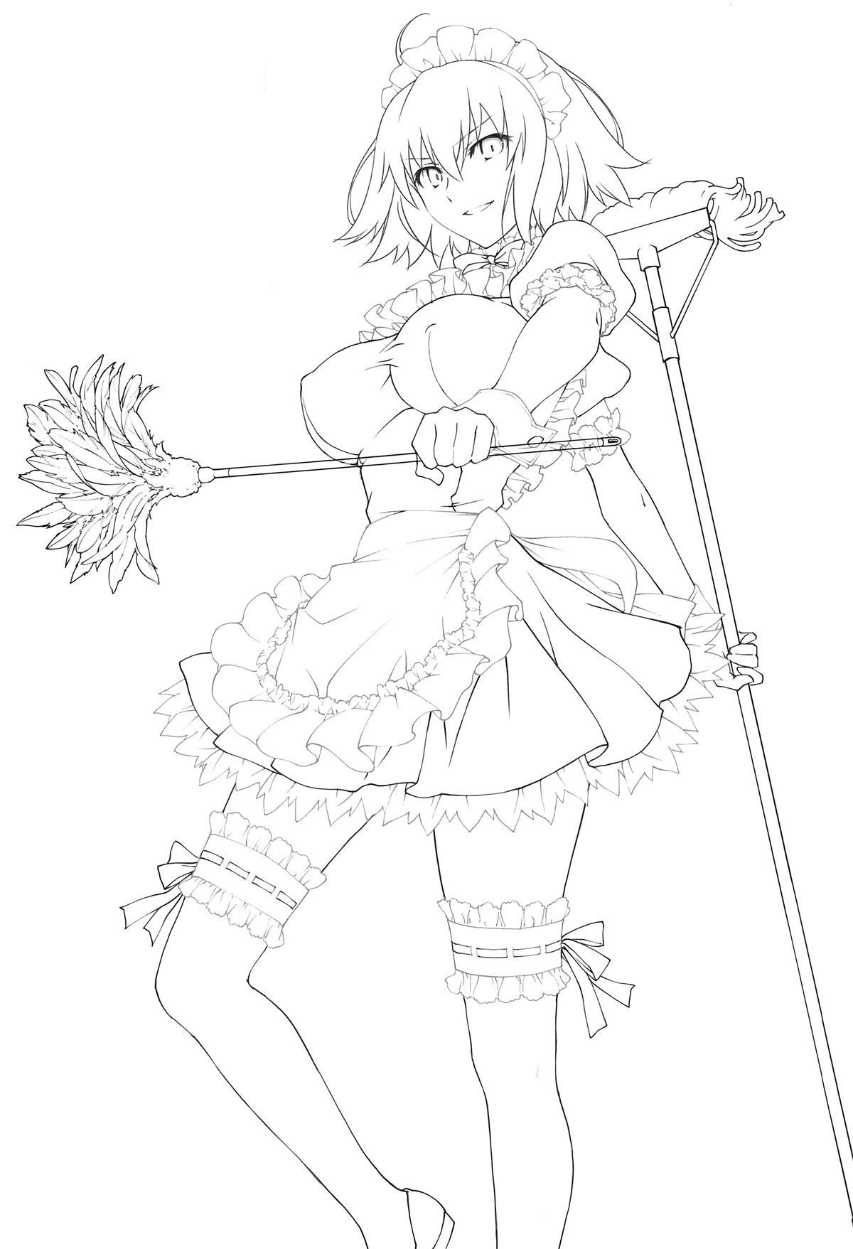 Empregada Jeanne-chan, ao seu dispor