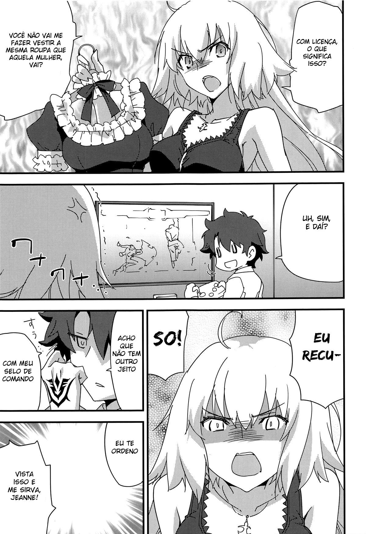 Empregada Jeanne-chan, ao seu dispor