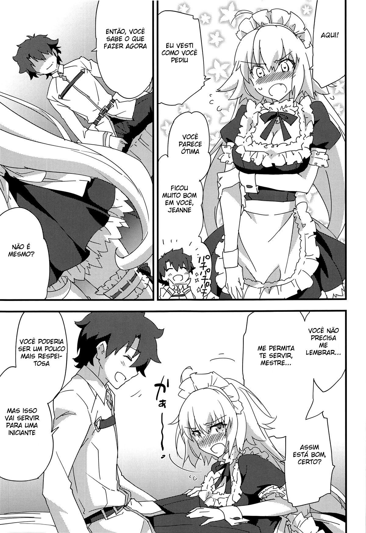 Empregada Jeanne-chan, ao seu dispor