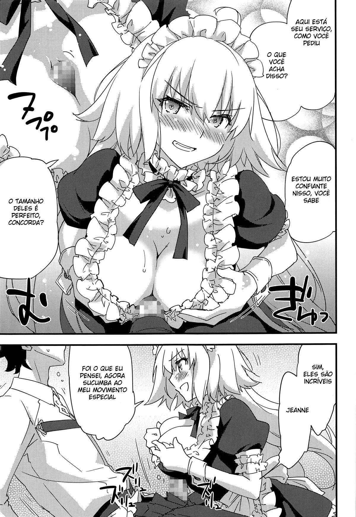 Empregada Jeanne-chan, ao seu dispor