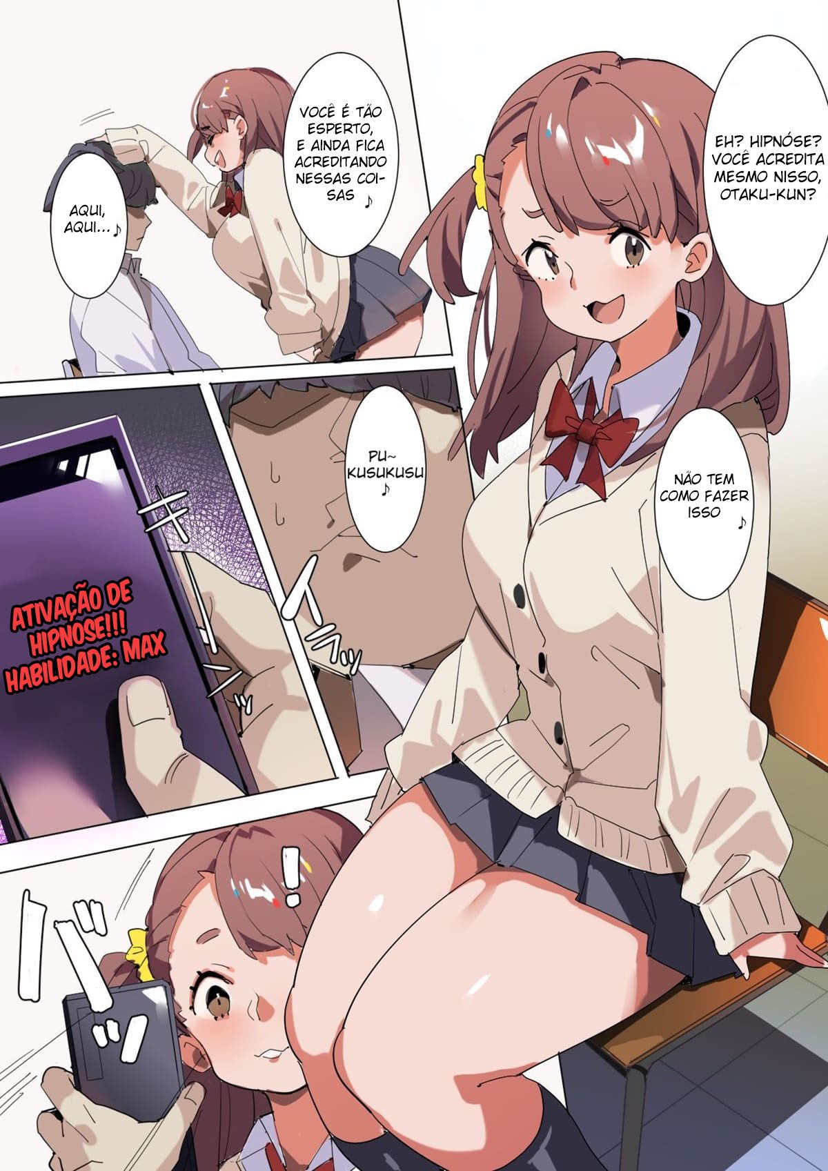 Calando uma Gyaru com um Aplicativo de Hipnose