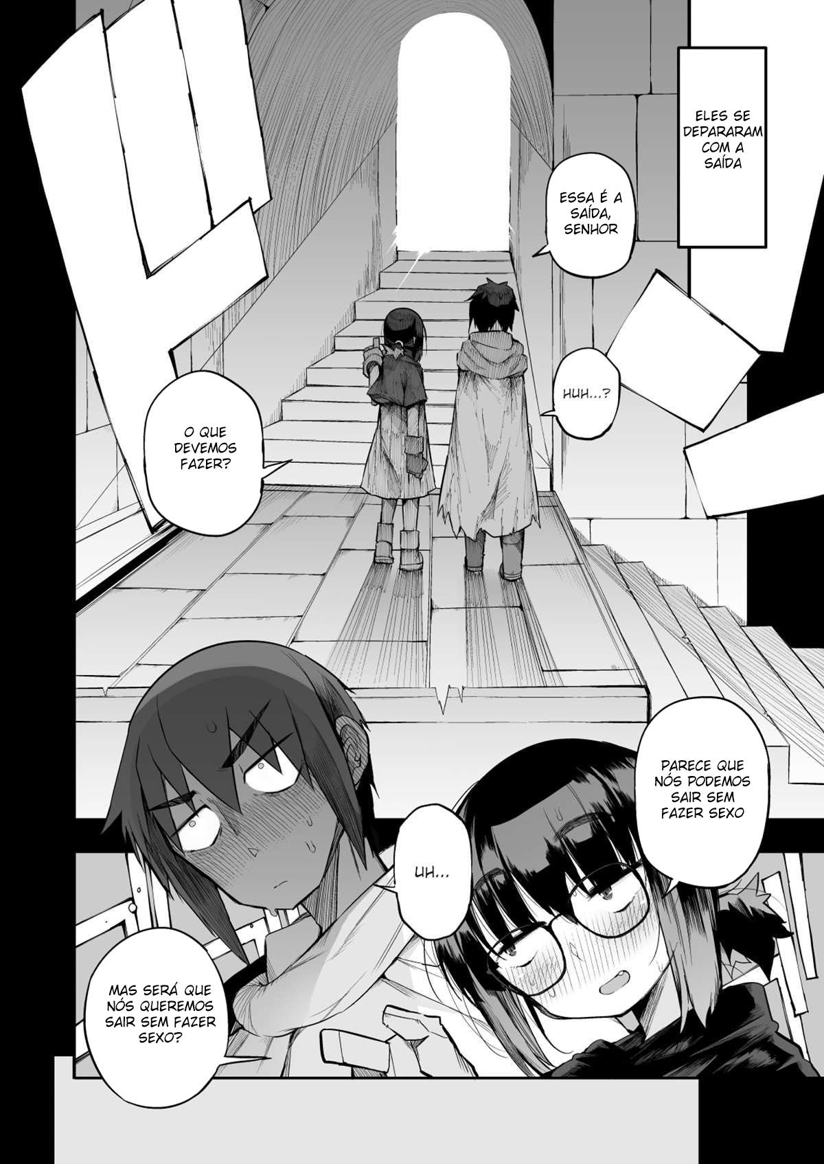 Escapando da Dungeon Sugadora de Sêmen com uma Garota Modesta que eu Não Fazia Ideia que Fosse uma Vagabunda Rank S
