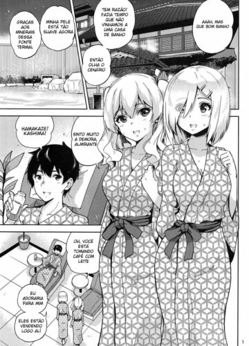 Kashima e Hamakaze Vestindo Yukatas na Fonte Termal - Foto 2