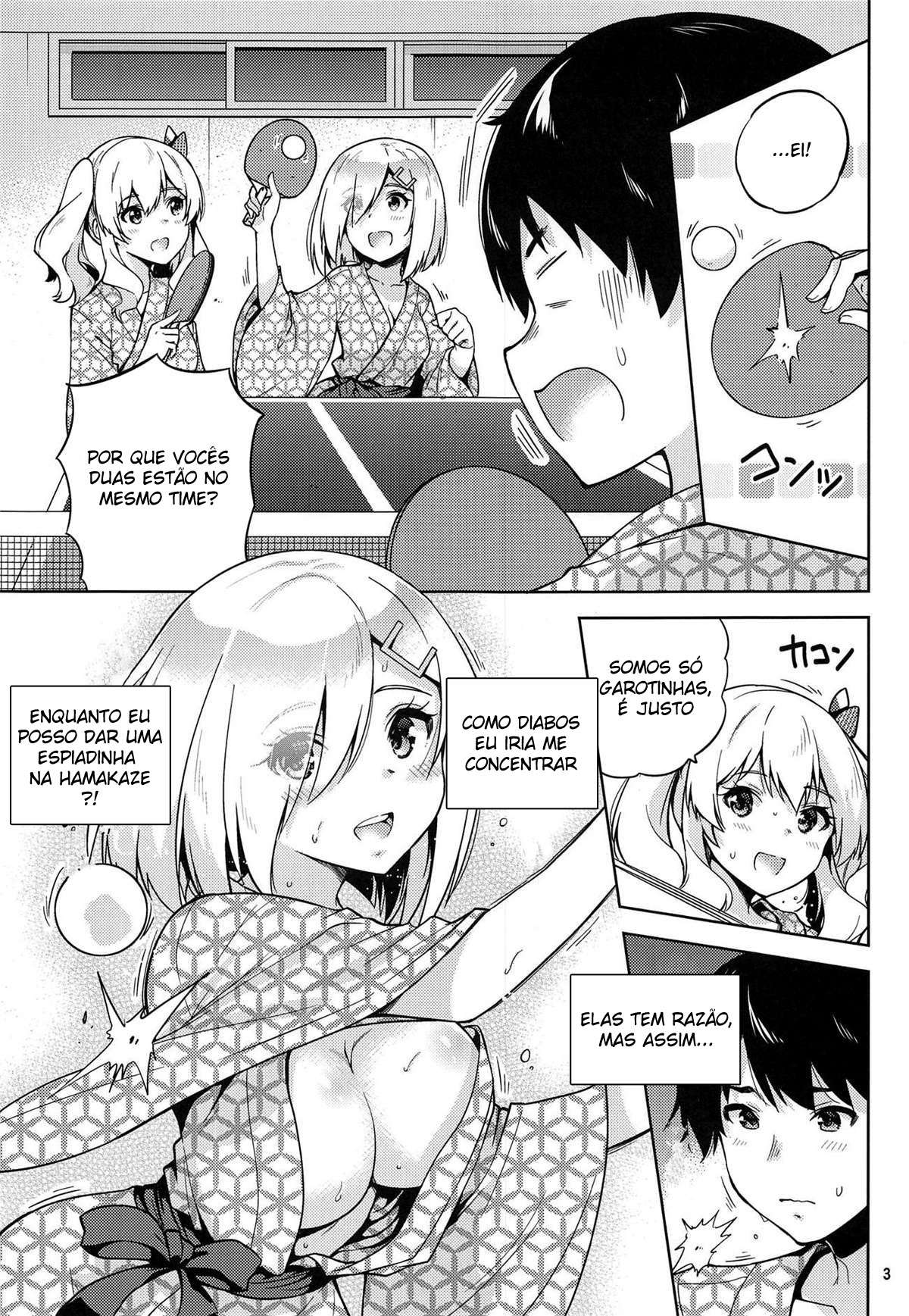 Kashima e Hamakaze Vestindo Yukatas na Fonte Termal