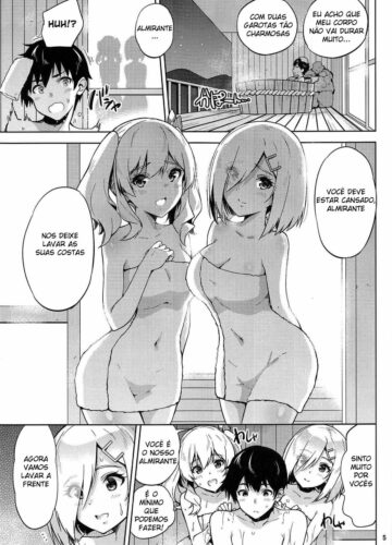 Kashima e Hamakaze Vestindo Yukatas na Fonte Termal - Foto 6