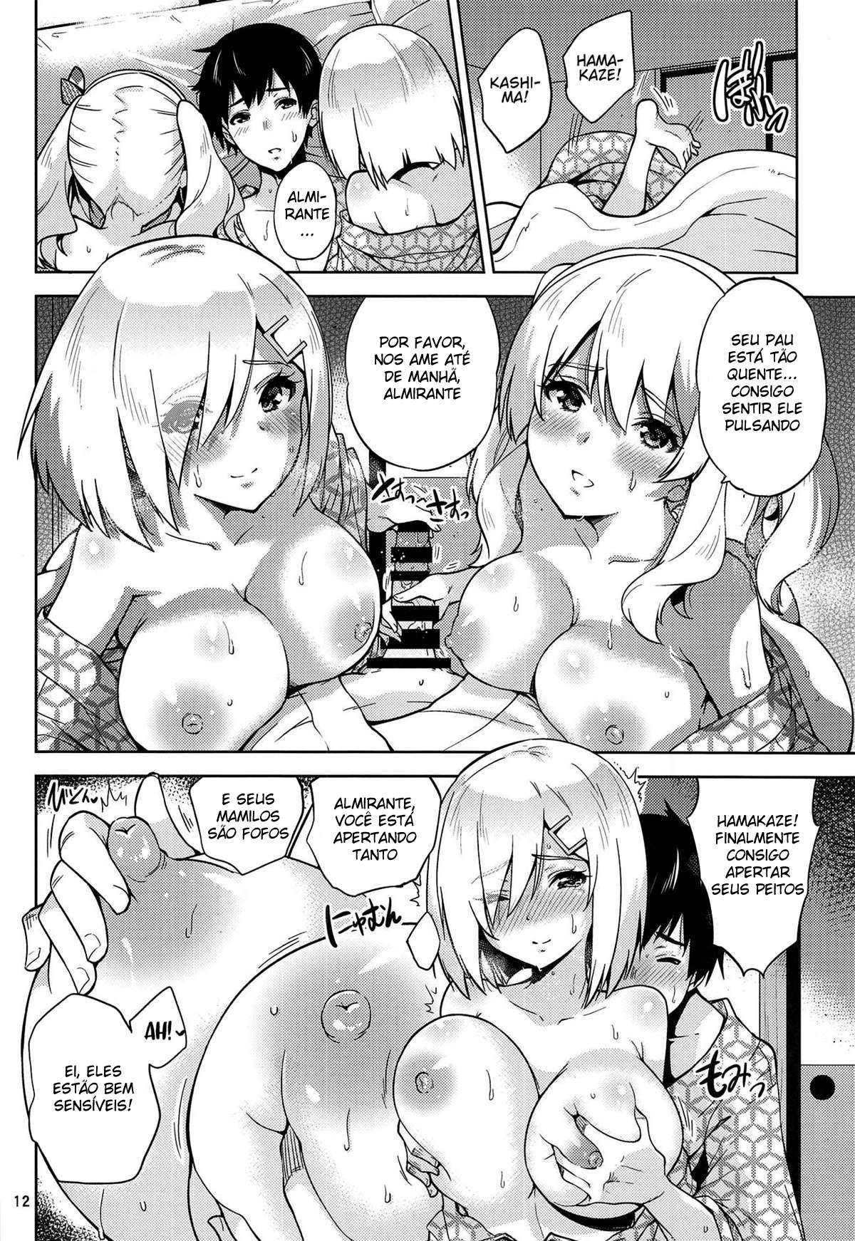 Kashima e Hamakaze Vestindo Yukatas na Fonte Termal