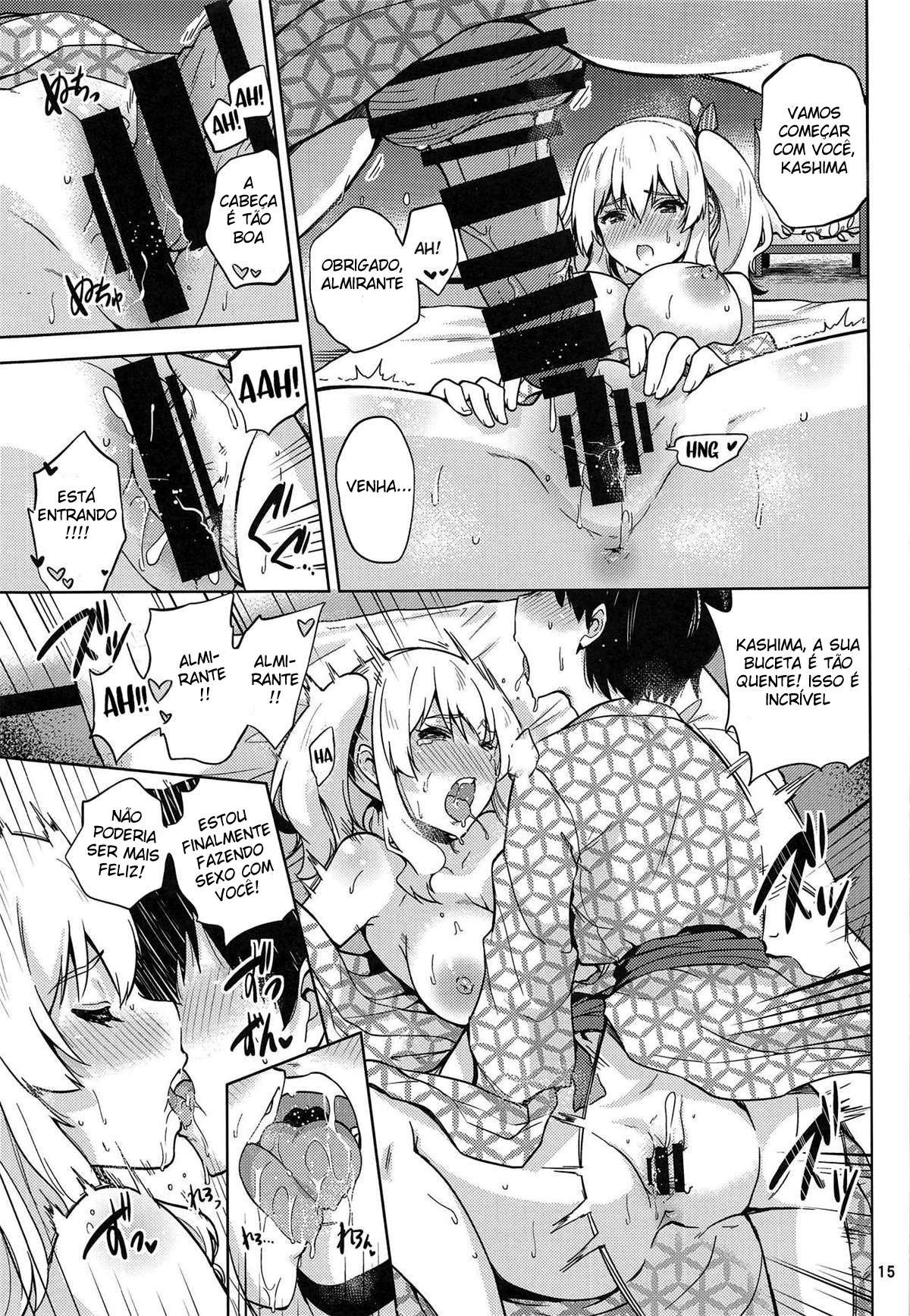 Kashima e Hamakaze Vestindo Yukatas na Fonte Termal
