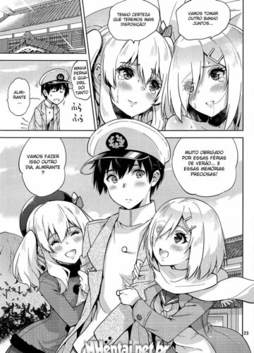Kashima e Hamakaze Vestindo Yukatas na Fonte Termal - Foto 24