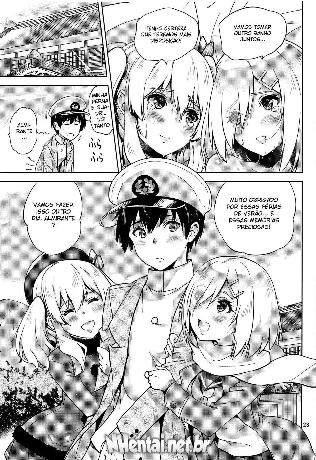 Kashima e Hamakaze Vestindo Yukatas na Fonte Termal