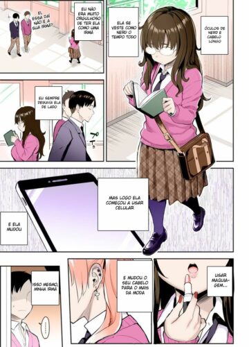 Minha Irmã Mais Nova que era uma Nerd Desprezível, se Tornou uma Vadia Safada Peituda, Então eu…! | Moto InCha no Kyonyuu Yariman Imouto ga Erosugite, Onii-chan wa Mou…!! - Foto 5