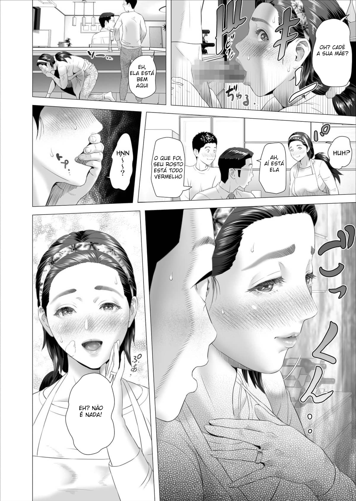 Sedução da Vizinhança ~Filho Fazendo Amor Com Sua Mãe Atrás de Seu Marido~