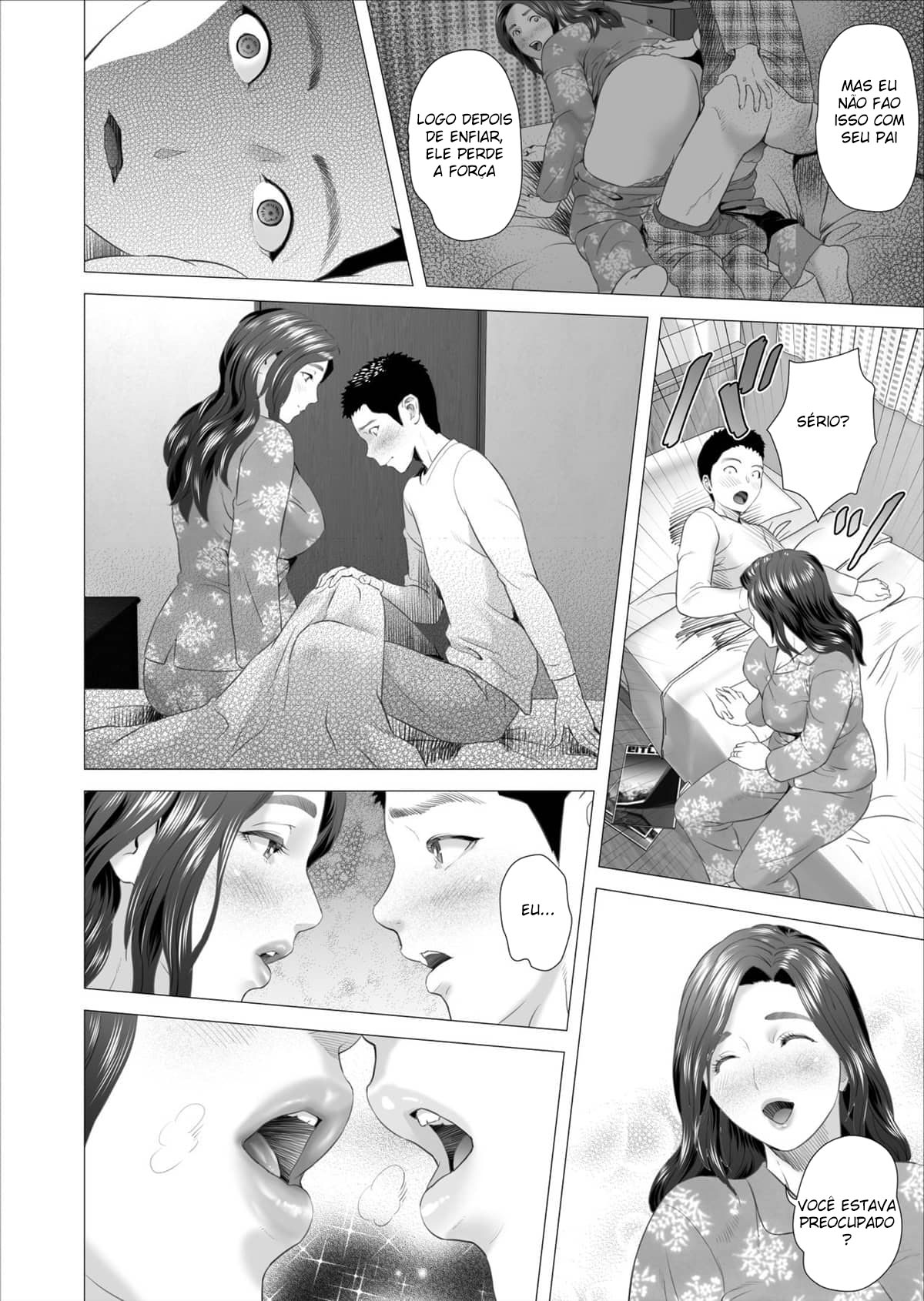 Sedução da Vizinhança ~Filho Fazendo Amor Com Sua Mãe Atrás de Seu Marido~